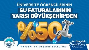 Başkan Büyükkılıç'tan öğrencilerin su faturalarına yüzde 50'lik destek