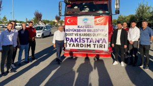 Kayseri Büyükşehir, sel felaketi yaşayan Pakistan'a yardım tırı gönderdi