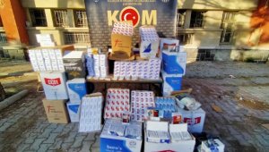Kayseri'de kaçak tütün operasyonu: 250 bin dal makaron ele geçirildi