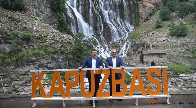 Vali Çiçek ve Başkan Büyükkılıç'tan Kapuzbaşı Şelaleleri'ne 'turistik' dokunuşlar