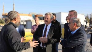 Başkan Palancıoğlu, Germir'deki öğrenci yurdu inşaatını inceledi