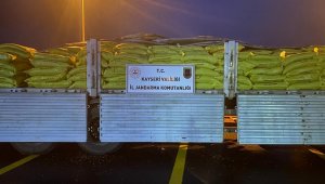 Yol kontrolü uygulamasında durdurulan tırda 26 ton sahte gübre bulundu