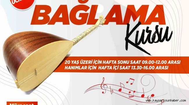 Talas Musiki Cemiyeti'nde bağlama kursu