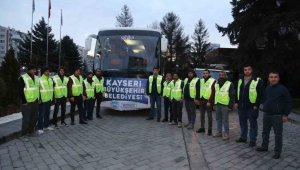 Büyükşehir'den deprem bölgesine sabahın ilk ışıklarında 14 kişilik ekip sevk edildi