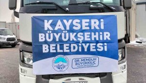 Kayseri Büyükşehir'in deprem bölgesine yardım turu sayısı 40'a ulaştı