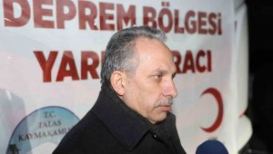 Talas'tan Deprem Bölgesine Gece Gündüz Yardım