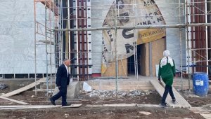 Başkan Büyükkılıç, büyükşehir ile hayırsever iş birliğinde yaptırılan cami inşaatını inceledi