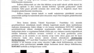 Kayserispor - Fenerbahçe maçına misafir takım taraftarı girebilecek