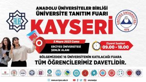 AÜB Üniversite Tanıtım ve Tercih Fuarı, ERÜ'nün ev sahipliğinde gerçekleştirilecek