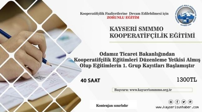 KSMMMO kooperatiflere eğitim verecek