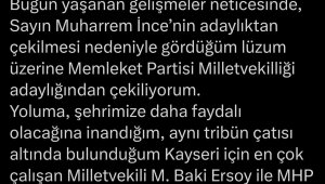 Memleket Partili Atasun, milletvekiliği adaylığından çekildi