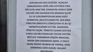 Bina yöneticisinin güldüren isyanı: "Yakamdan düşün, vallahi bıktırdınız"
