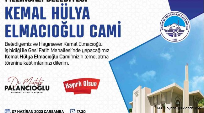 İldem'de Kemal - Hülya Elmacıoğlu Cami'nin Temeli Atılacak
