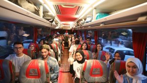 Melikgazi Yeşilaycı gençleri Çanakkale'ye uğurladı