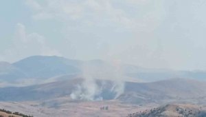 Develi'de anız yangını: Ekipler söndürmek için çalışıyor