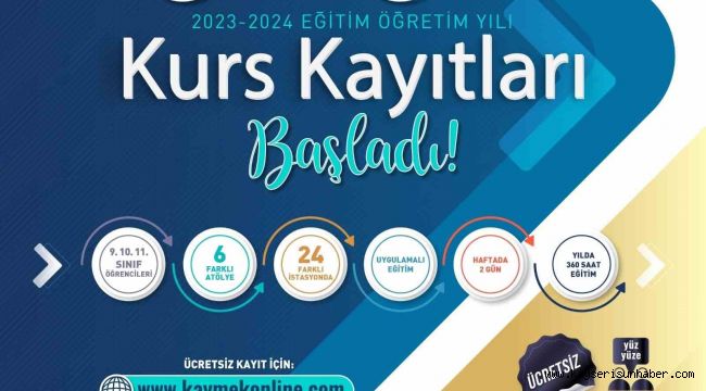 Büyükşehir'in ödüllü Değer Gençlik Projesi'nde kurs kayıtları devam ediyor