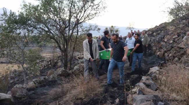 Kayseri'de acı olay: Yaktığı anızın arasında kalarak can verdi