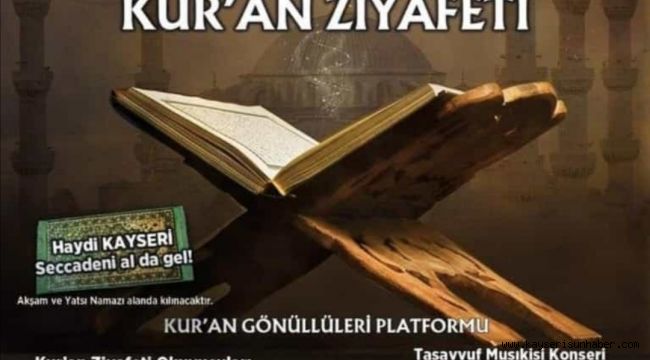 Kur'an Gönüllüleri Platformu'ndan Kur'an ziyafeti