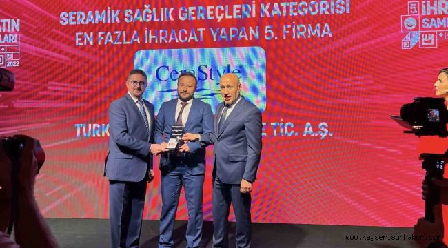 Turkuaz Seramik, 'İhracat Şampiyonları Ödül Töreni'nde Bir Başarıya Daha İmza Attı