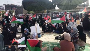 Kayseri'de Filistin için oturma eylemi başlatıldı