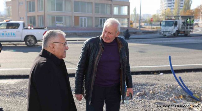 Başkan Büyükkılıç, organize sanayi için yeni alternatif yolda incelemelerde bulundu