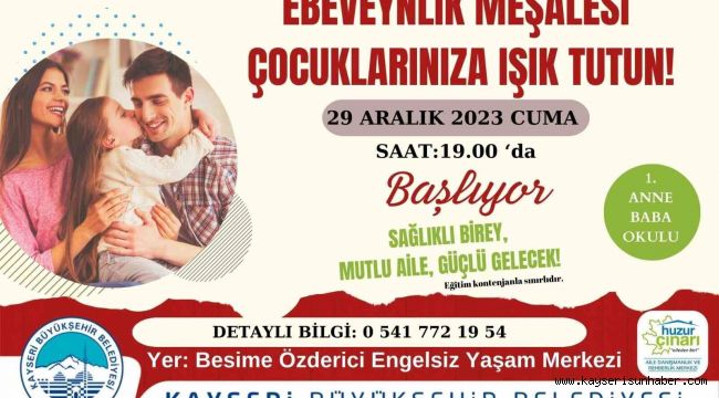 KAYMEK'ten 'Ebeveynlik Meşalesi: Çocuklarınıza Işık Tutun' Eğitim Programı
