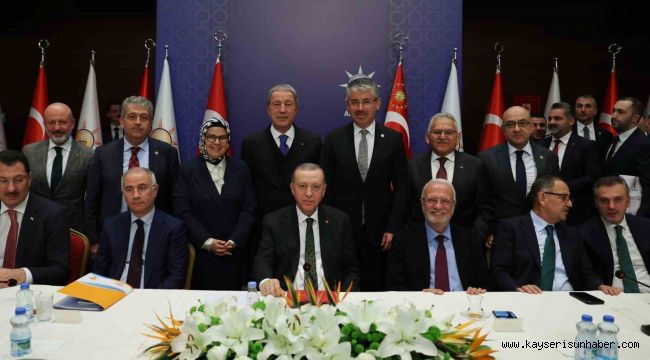 Kayseri Teşkilatı Cumhurbaşkanı Erdoğan ile buluştu