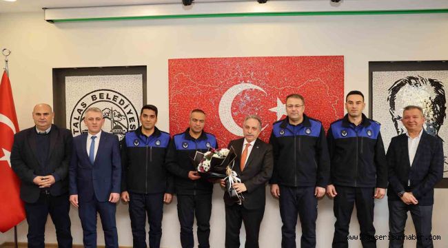 Talas'ta yeni komiserler yıldız taktı