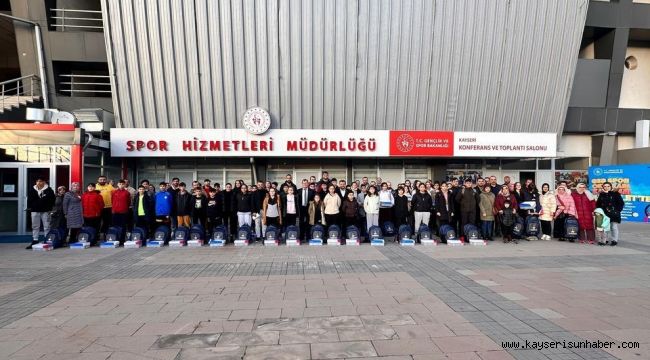 Yetenek taraması sporcularına malzeme desteği