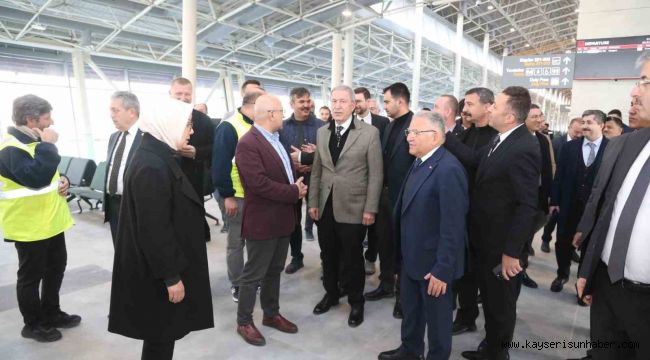 Akar, Büyükkılıç ve milletvekillerinden Havalimanı Yeni Terminal Binası'na inceleme