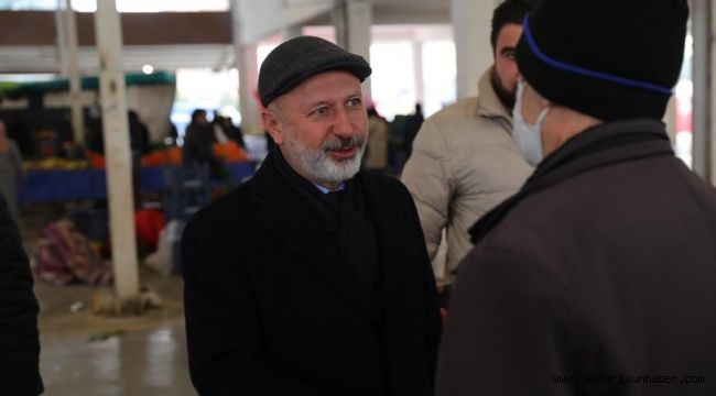 Başkan Çolakbayrakdar, pazarcı esnafını ziyaret etti