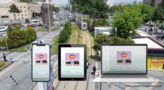 Büyükşehir'in tramvaylarda ücretsiz internet hizmeti 208 bin kez kullanıldı