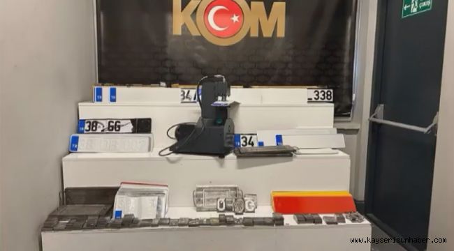 KOM ekiplerinden 'sahte plaka imalathanesine' operasyon: 1 gözaltı