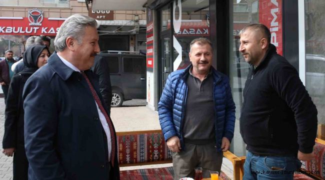 Başkan Palancıoğlu'na esnaftan yoğun ilgi