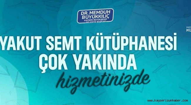 Büyükşehir'in 13'üncü kütüphanesi yolda