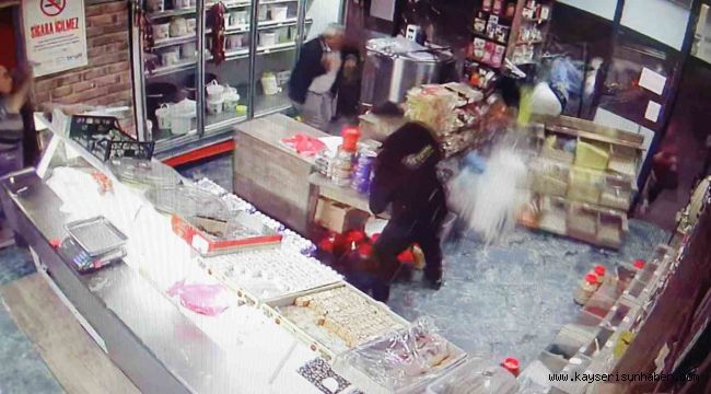 Kayseri'de dehşet anları kamerada