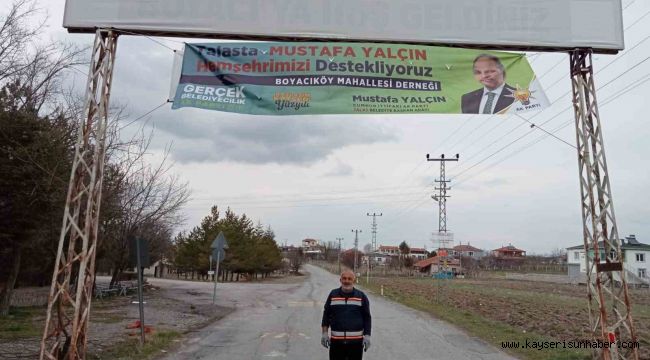 Baba ocağı Boyacı'dan Mustafa Yalçın'a destek