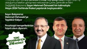 Baki Ersoy'dan Pınarbaşı'na 216 konutluk müjde