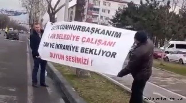 Belediye çalışanları Cumhurbaşkanından yardım istedi