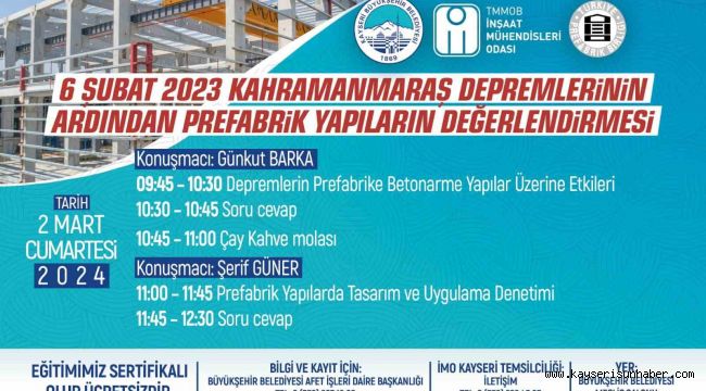 Büyükşehir'den 'Prefabrik Yapıların Değerlendirmesi' semineri