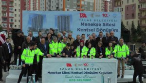Talas'ta Menekşe Sitesi'nin temeli atıldı