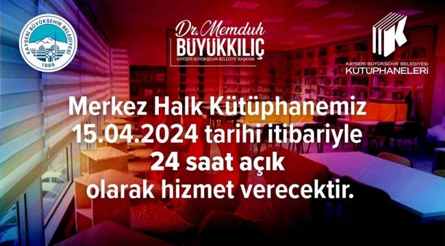 Merkez Halk Kütüphanesi 724 Kütüphane oldu
