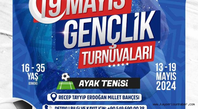 Büyükşehir Spor A.Ş.'nin 19 Mayıs Tenis Turnuvaları için kayıtlar başladı