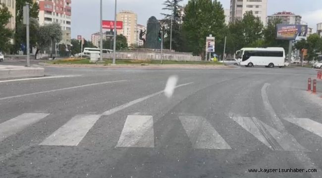 Kayseri'de dolu yağışı etkili oldu