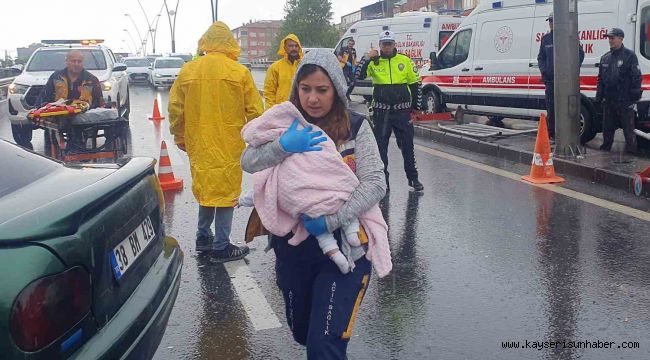 Yaralı bebeğe sağlık personelinden "anne" şefkati