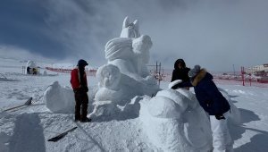 Erciyes'in karı sanat eserine dönüştü