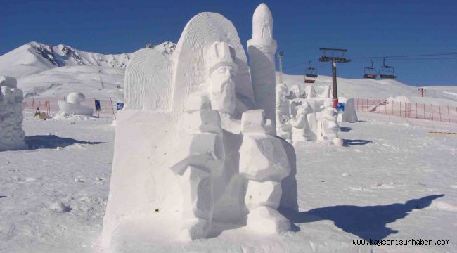 Erciyes'te kar uluslararası sanata dönüşecek