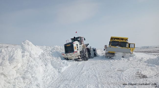 Kayseri'de 46 yol ulaşıma açıldı, 2 yol ise kapalı