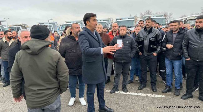 Kayseri'de belediye işçileri iş bıraktı