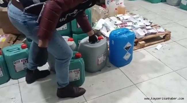 Kayseri'de tonlarca sahte parfüm ve deterjan ele geçirildi